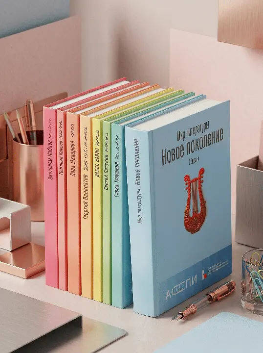Комплект настоящих книг «Яркий градиент» для интерьера