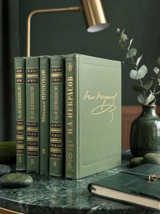 Комплект настоящих книг «Зелёный светлый» для интерьера
