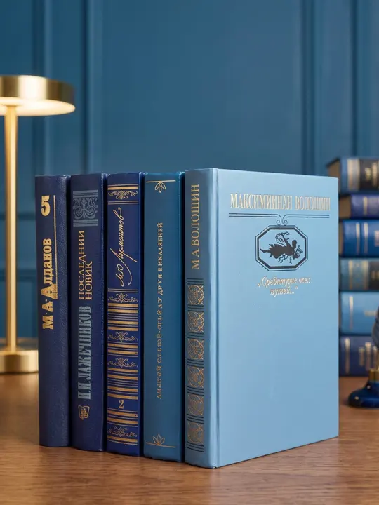 Комплект настоящих книг «Синий градиент» для интерьера