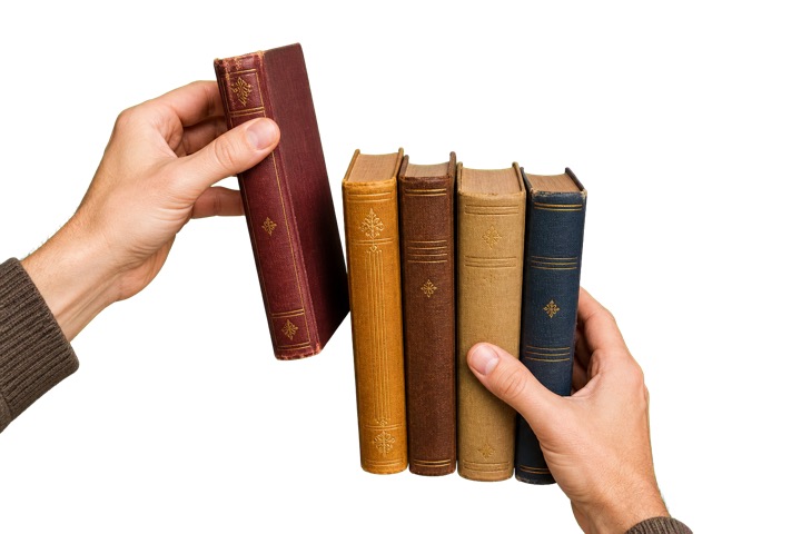 Подбор настоящих книг для интерьерного проекта